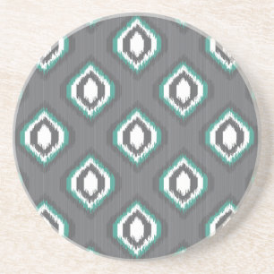 Stam- mönster för geometrisk retro ikat underlägg sandsten