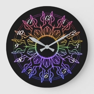 Stam Rainbow Sol Wall Clock Stor Klocka