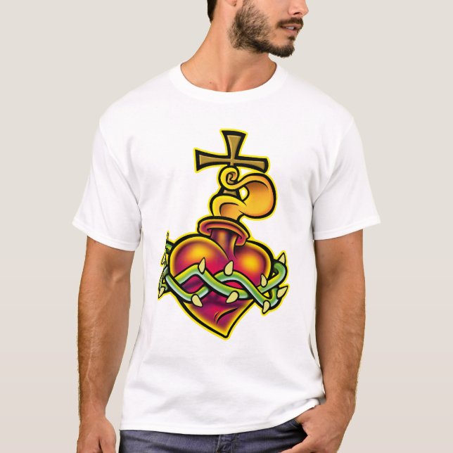 Stam- sakral hjärta tee shirt (Framsida)
