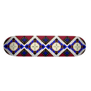 Stam- Skateboard, lycka, indian Zia Mini Skateboard Bräda 18,5 Cm