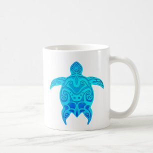 Stam- sköldpadda för blått kaffemugg