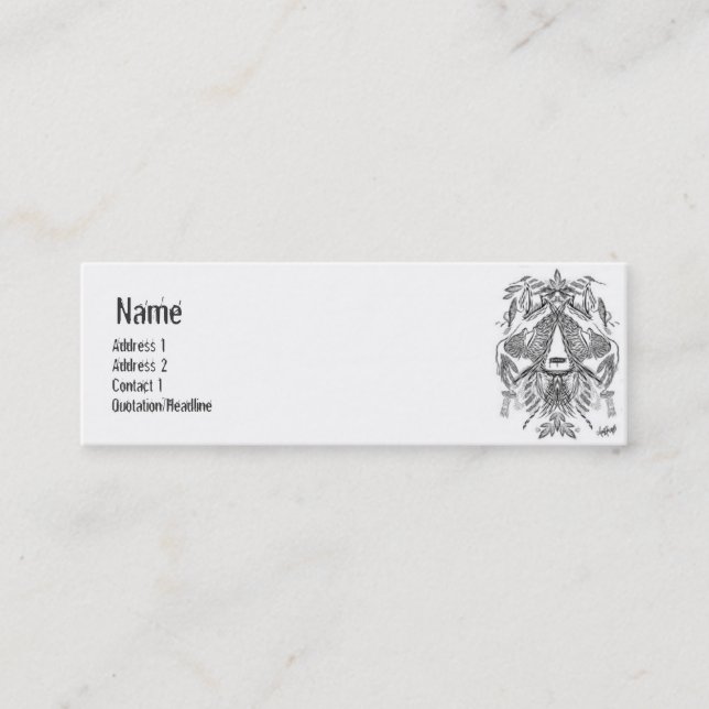 Stam- - smala mini visitkort (Framsida)