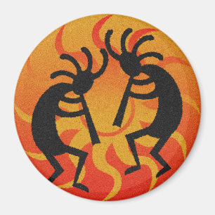 Stam- sol Kokopelli för Southwestern design Magnet