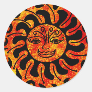 Stam- sol runt klistermärke