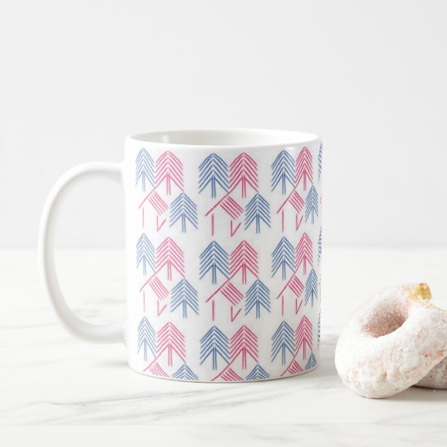 Stam, sömlös upprepning av Mönster design Kaffemugg (Med munk)