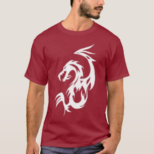 Stam- T-tröja för mörk för drakesymbolkortärm Tee Shirt