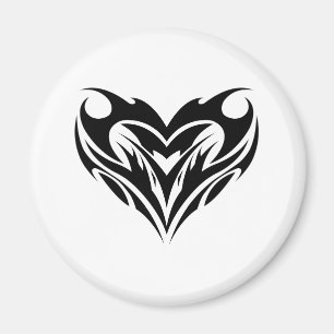 Stam- tatueringdesign för stor hjärta magnet