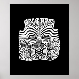 Stam- tatueringdesign - nyazeeländskt Maori Poster