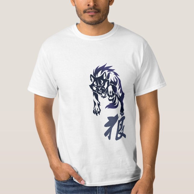 Stam- tatueringt-skjorta för varg tee (Framsida)