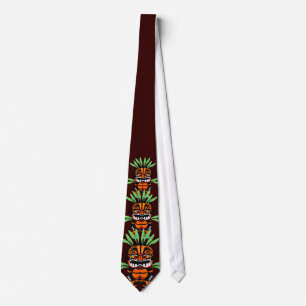 Stam- Tiki, röd Tie Slips