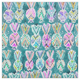 Stam- tropiska vattenfärghawaiiboananas tyg