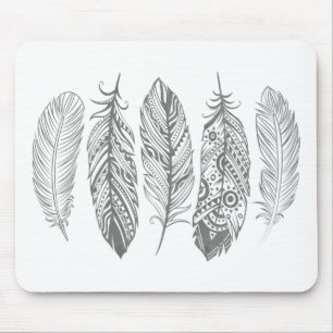 Stam- tryck Mousepad för grå färgvattenfärgfj Musmatta