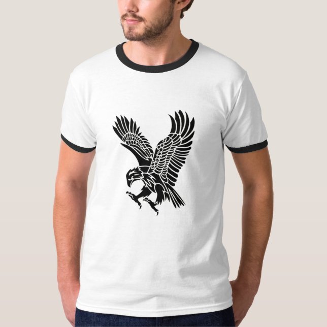 Stam- Tshirt för design för amerikanörntatuering T Shirt (Framsida)