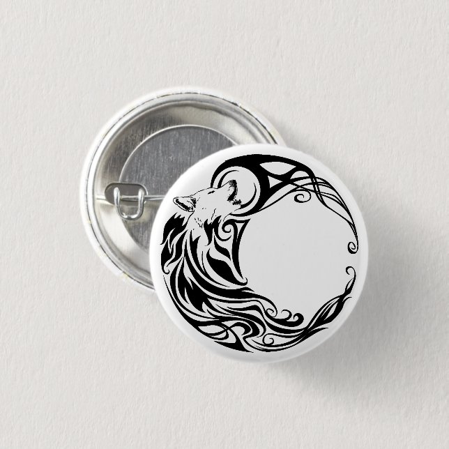 Stam- varg knapp (Framsida & baksida)