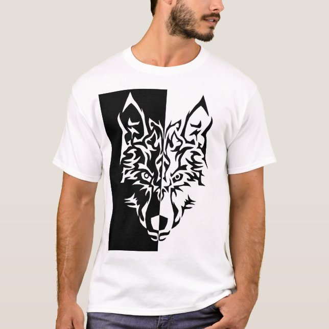 Stam- vargstil t-shirt (Framsida)