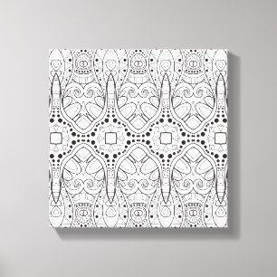 Stam- Zendoodle design 6 Canvastryck