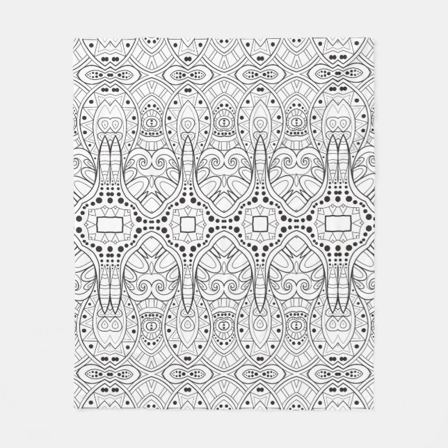 Stam- Zendoodle design Fleecefilt (Framsidan)