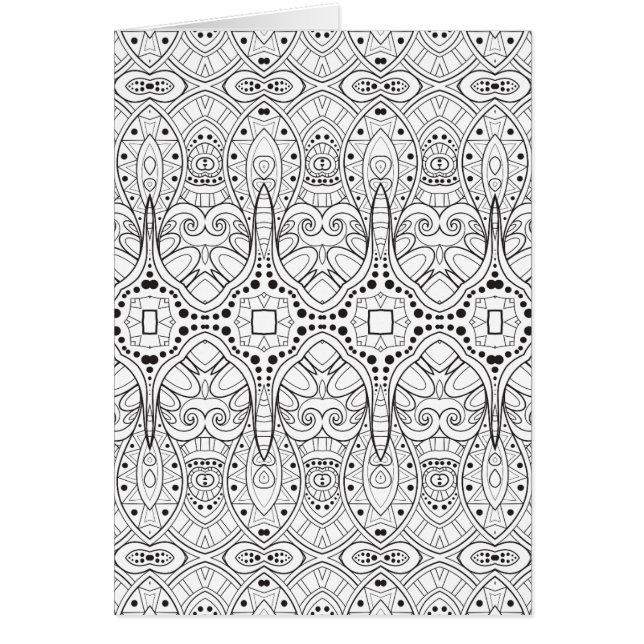 Stam- Zendoodle design Hälsningskort (Framsidan)