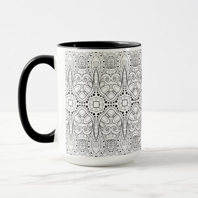 Stam- Zendoodle design Mugg (Vänster)