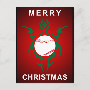 stambaseball god jul helg vykort