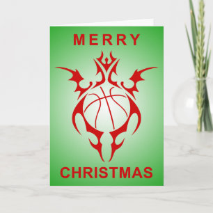 stambasketboll god jul helgkort