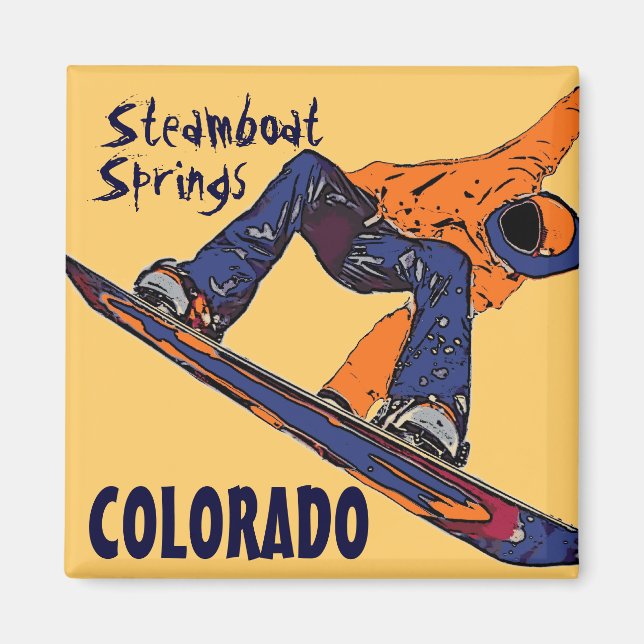 Stamboat Vår Colorado snowboard magnet (Framsidan)