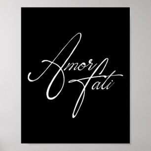 Stamfilosofi latinsk citat Kärlek Fati Kärlek Ditt Poster