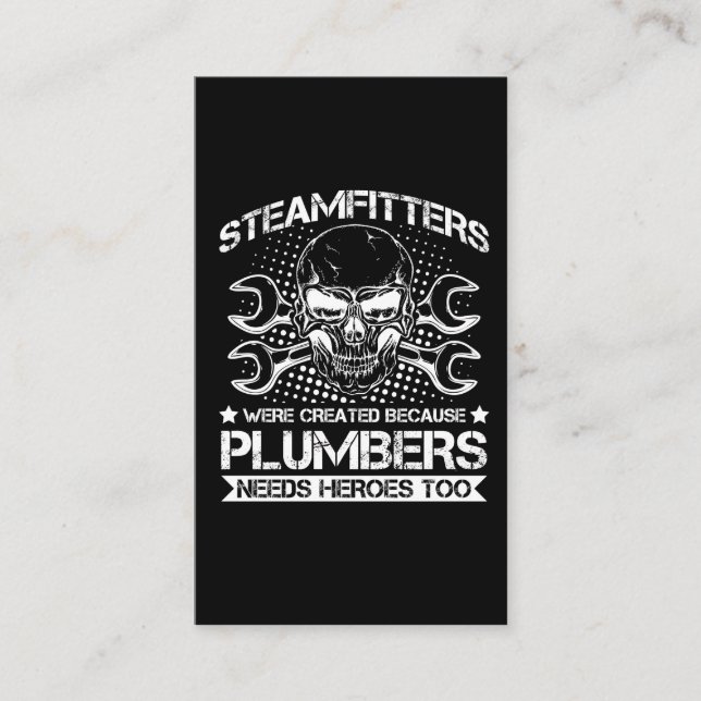 Stamfitter Humor-ångrör Pipefitter Pappa Visitkort (Framsida)