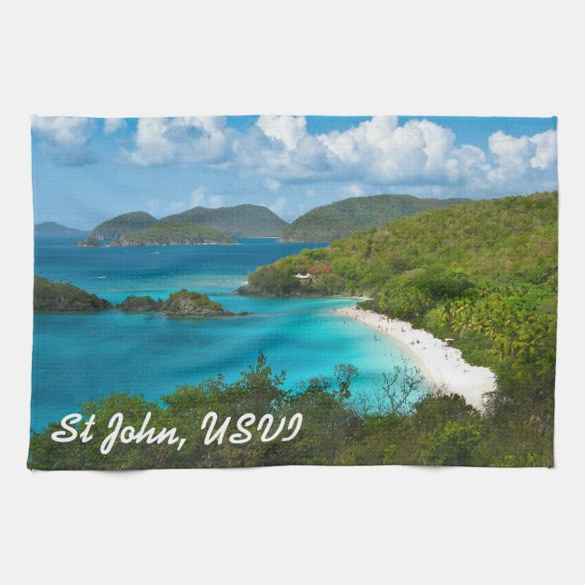 Stamfjärd, St John USVI Kökshandduk (Horisontell)