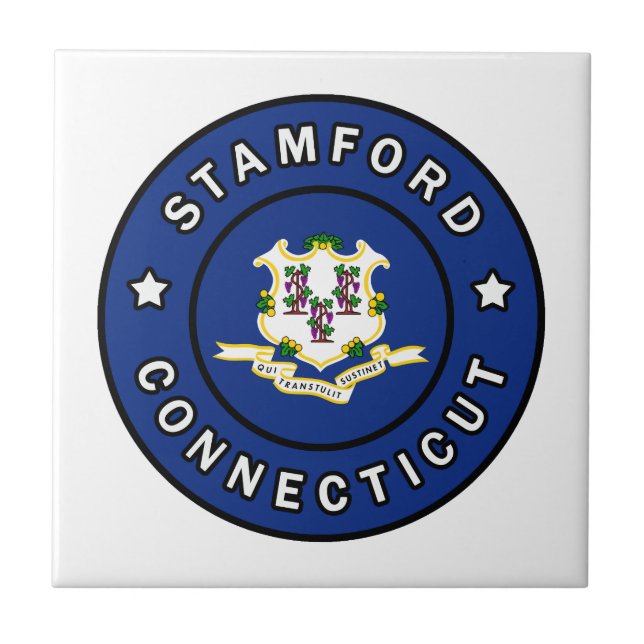 Stamford Connecticut Kakelplatta (Framsidan)