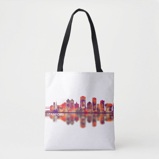 Stamford Connecticut Skyline Tygkasse (Framsida)