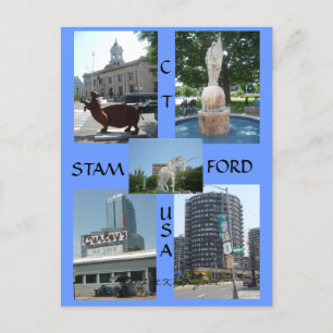 Stamford Ct-vykort för center i centrala städer Vykort