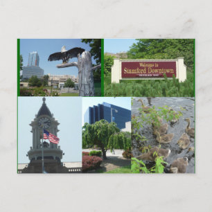 Stamford Downtown Center Postcard Vykort