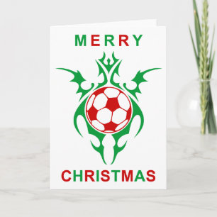 stamfotboll god jul helgkort