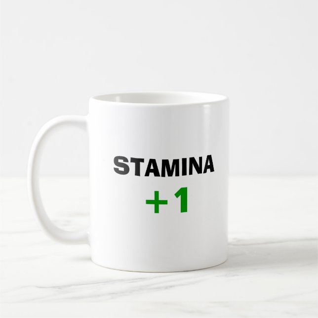 STAMINA +1 (högerhänt) Kaffemugg (Vänster)