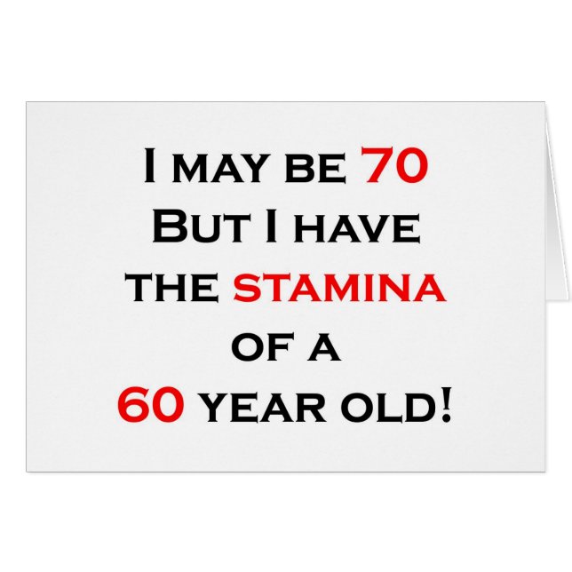 stamina 70 hälsningskort (Framsidan Horizontal)