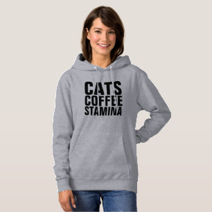 STAMINA Cat Lover Coffee Hoodies Tröja