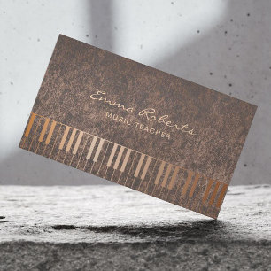 Stämm det guld- pianot för musik musikaliskt visitkort
