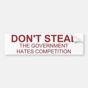 Stämma inte att regeringen hates stöt. bildekal