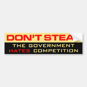 Stämma inte att regeringen hates stöt. bildekal