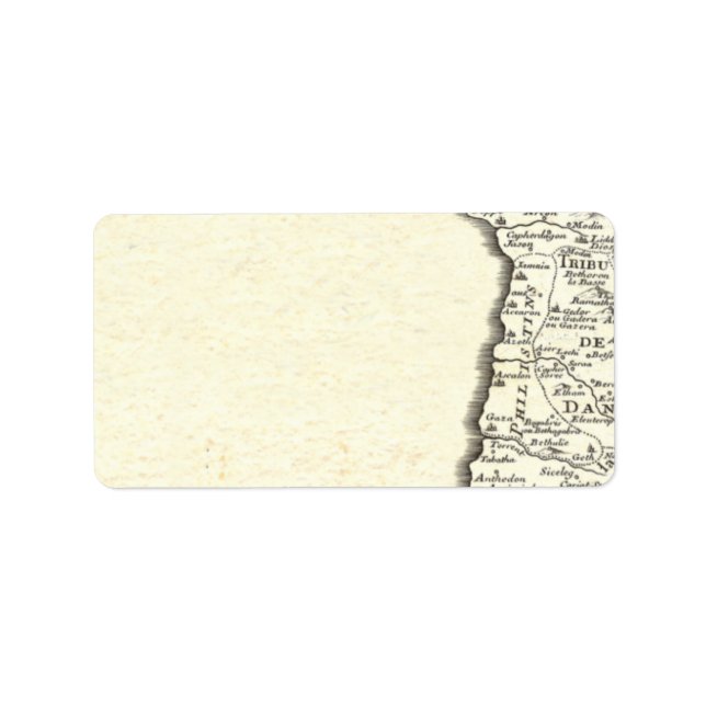 Stammar av Israel Antique Karta Elegant Adressetikett (Framsidan)