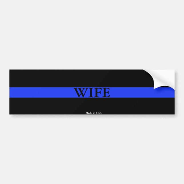Stämmare av typen "Thin Blue Line" Bildekal (Framsidan)