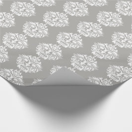 Stammask - Grått Glossy Wrapping Papper, 30 x 6' Presentpapper