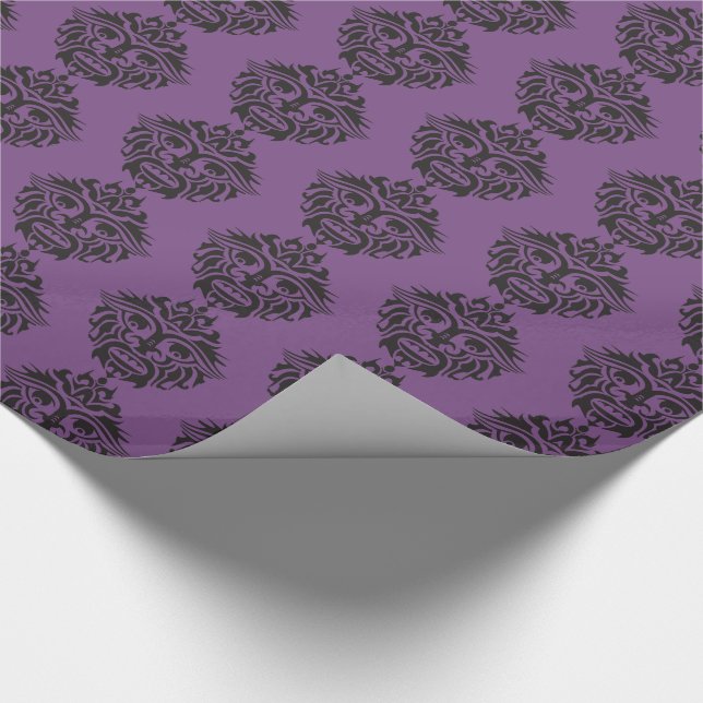 Stammask - Lila Glossy Wrapping Papper, 30 x Presentpapper (Hörn)