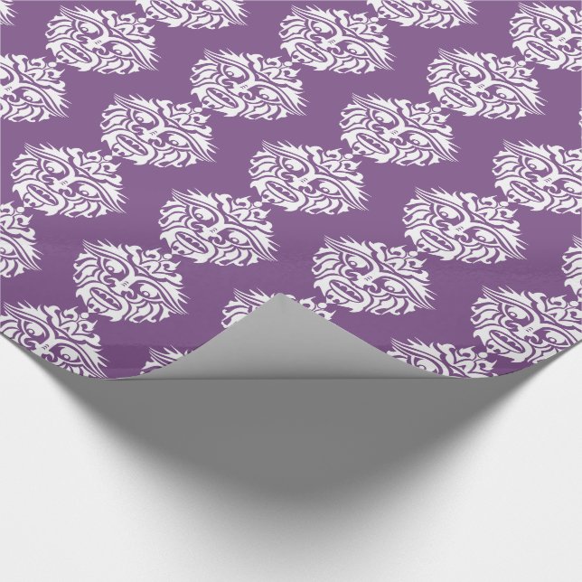 Stammask - Lila Glossy Wrapping Papper, 30 x Presentpapper (Hörn)