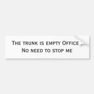 Stammen är tom bildekal