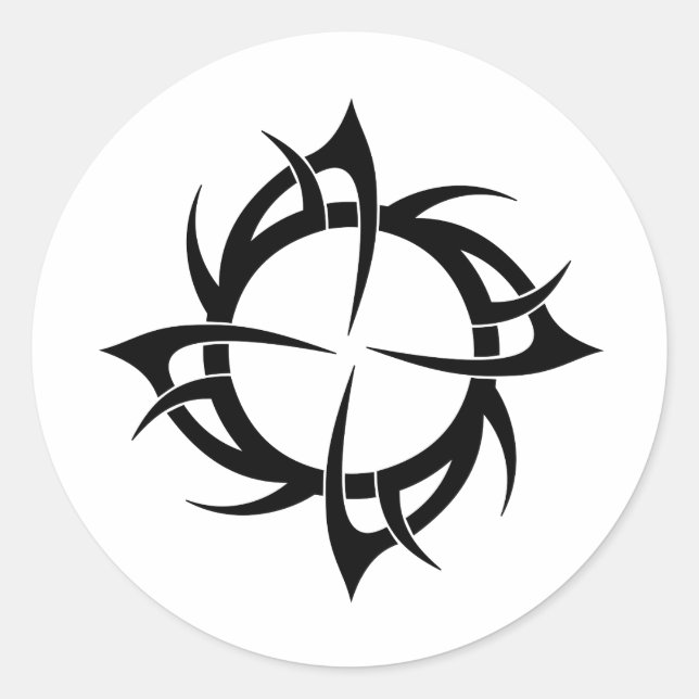 stammen sol runt klistermärke (Framsida)