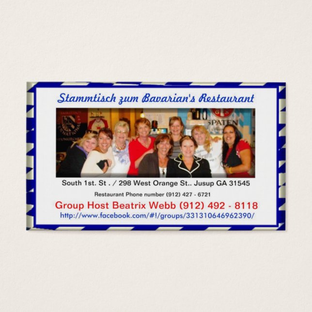 stammtisch visitkort (Framsidan)