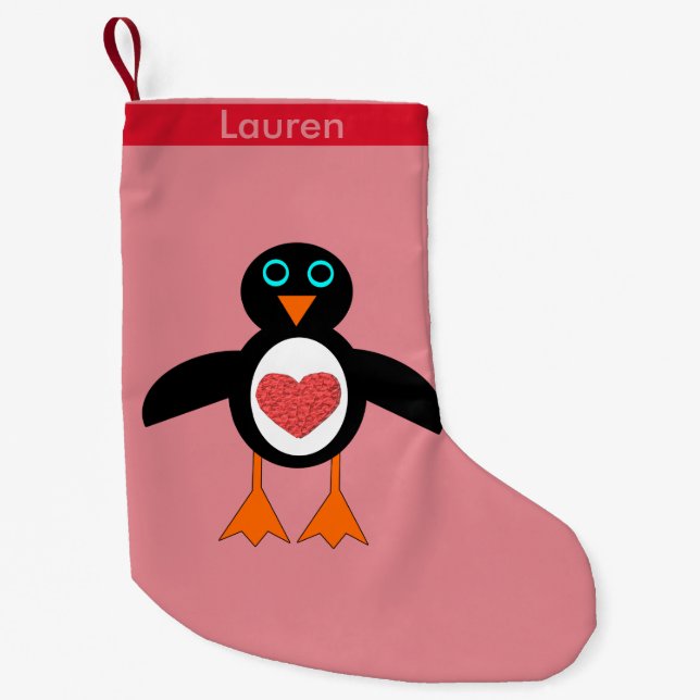 Stamning av Anpassningsbarna Cute Kärlek Heart Pen Liten Julstrumpa (Framsidan)