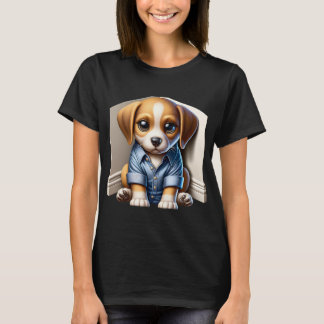 Stämning i ledsen Cute Puppy T Shirt